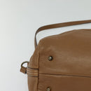 Chloe Hand Bag Leather 2way Brown Gold Auth BA1004-15