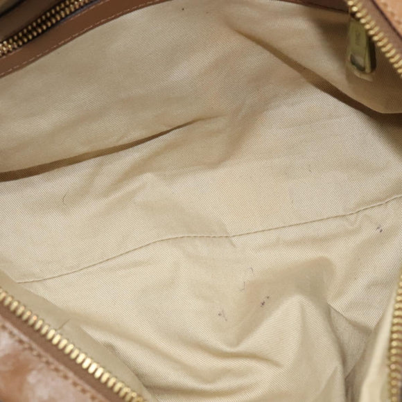 Chloe Hand Bag Leather 2way Brown Gold Auth BA1004