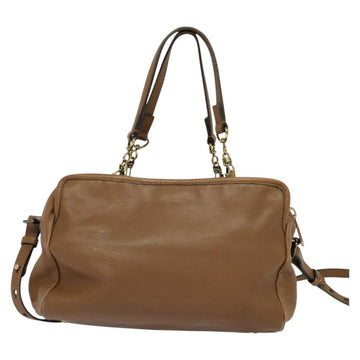 Chloe Hand Bag Leather 2way Brown Gold Auth BA1004 - 0