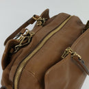 Chloe Hand Bag Leather 2way Brown Gold Auth BA1004-6