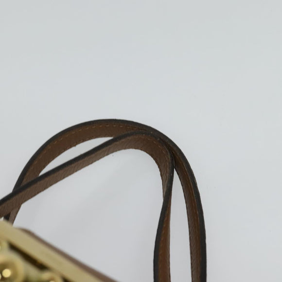 Chloe Hand Bag Leather 2way Brown Gold Auth BA1004