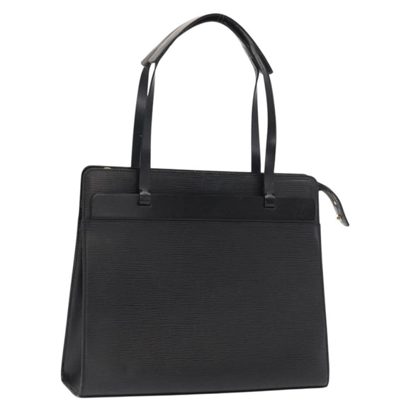 LOUIS VUITTON Epi Croisette PM Tote Bag Black M52492 LV Auth BA10043