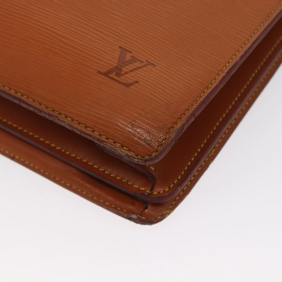 LOUIS VUITTON Epi Serviette Conseiller Briefcase Brown M54423 LV Auth BA10044