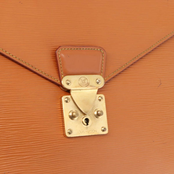 LOUIS VUITTON Epi Serviette Conseiller Briefcase Brown M54423 LV Auth BA10044