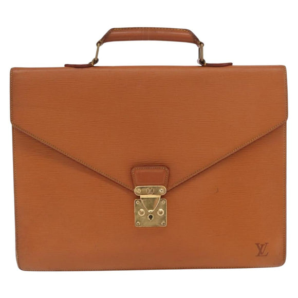 LOUIS VUITTON Epi Serviette Conseiller Briefcase Brown M54423 LV Auth BA10044