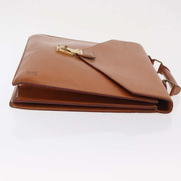 LOUIS VUITTON Epi Serviette Conseiller Briefcase Brown M54423 LV Auth BA10044