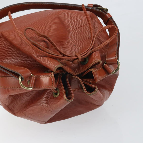 LOUIS VUITTON Epi Petit Noe Shoulder Bag Brown M44103 LV Auth BA10046