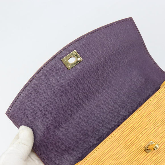 LOUIS VUITTON Epi Malesherbes Bag Tassili Yellow Jonne M52379 LV Auth BA10048