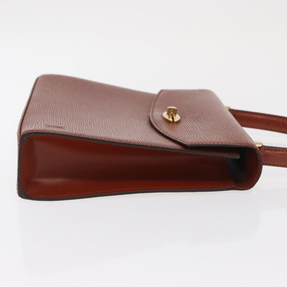 LOUIS VUITTON Epi Malesherbes Hand Bag Brown M52373 LV Auth BA10049