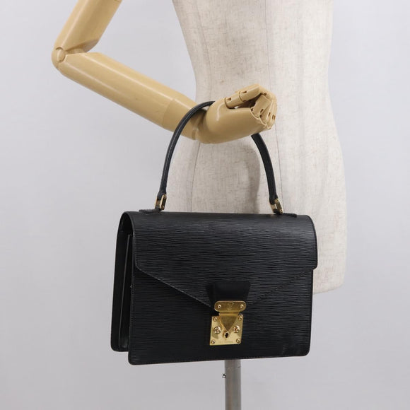 LOUIS VUITTON Epi Concorde Hand Bag Black M52132 LV Auth BA10050