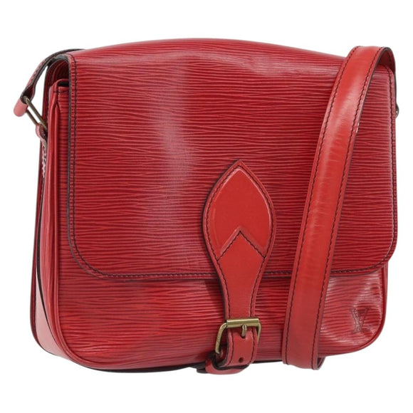 LOUIS VUITTON Epi Cartesier MM Shoulder Bag Red M52247 LV Auth BA10051