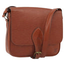 LOUIS VUITTON Epi Cartouchiere MM Shoulder Bag Brown M52243 LV Auth BA10052-1