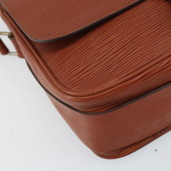 LOUIS VUITTON Epi Cartouchiere MM Shoulder Bag Brown M52243 LV Auth BA10052