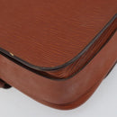LOUIS VUITTON Epi Cartouchiere MM Shoulder Bag Brown M52243 LV Auth BA10052-16