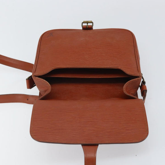 LOUIS VUITTON Epi Cartouchiere MM Shoulder Bag Brown M52243 LV Auth BA10052