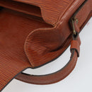 LOUIS VUITTON Epi Cartouchiere MM Shoulder Bag Brown M52243 LV Auth BA10052-20
