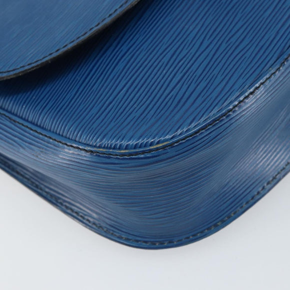 LOUIS VUITTON Epi Saint Cloud GM Shoulder Bag Toledo Blue M52195 LV Auth BA10053