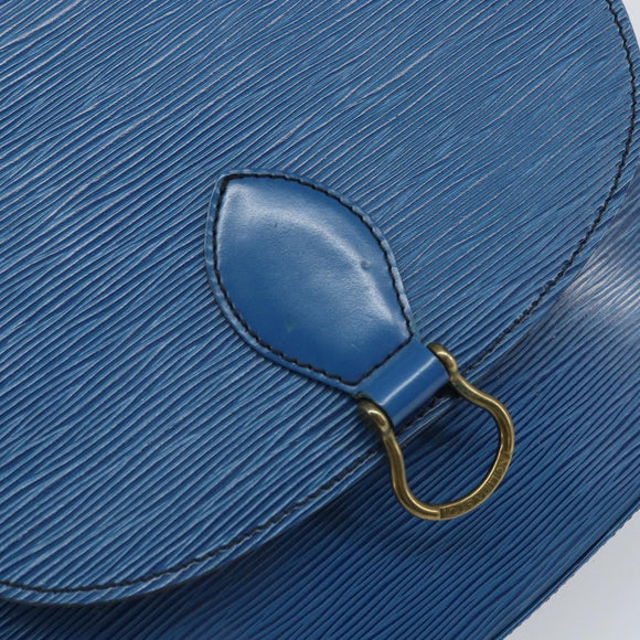 LOUIS VUITTON Epi Saint Cloud GM Shoulder Bag Toledo Blue M52195 LV Auth BA10053