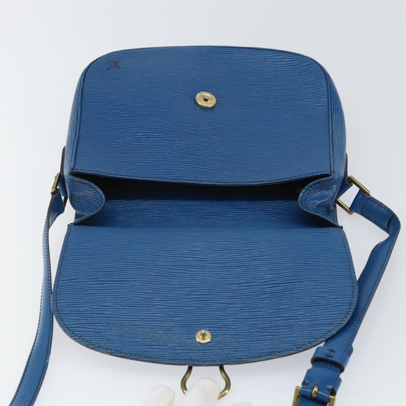 LOUIS VUITTON Epi Saint Cloud GM Shoulder Bag Toledo Blue M52195 LV Auth BA10053