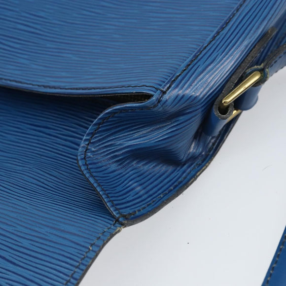 LOUIS VUITTON Epi Saint Cloud GM Shoulder Bag Toledo Blue M52195 LV Auth BA10053