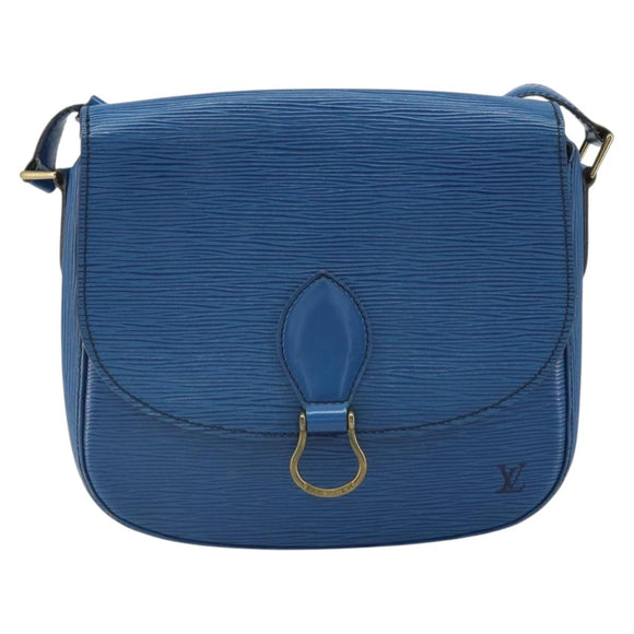 LOUIS VUITTON Epi Saint Cloud GM Shoulder Bag Toledo Blue M52195 LV Auth BA10053