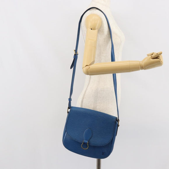 LOUIS VUITTON Epi Saint Cloud GM Shoulder Bag Toledo Blue M52195 LV Auth BA10053