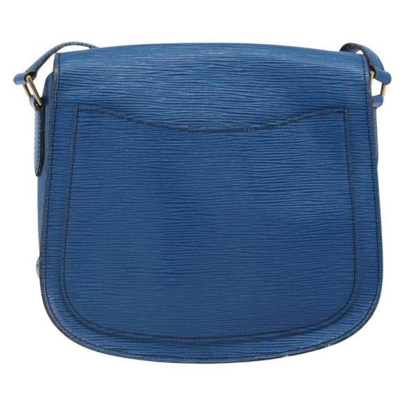 LOUIS VUITTON Epi Saint Cloud GM Shoulder Bag Toledo Blue M52195 LV Auth BA10053