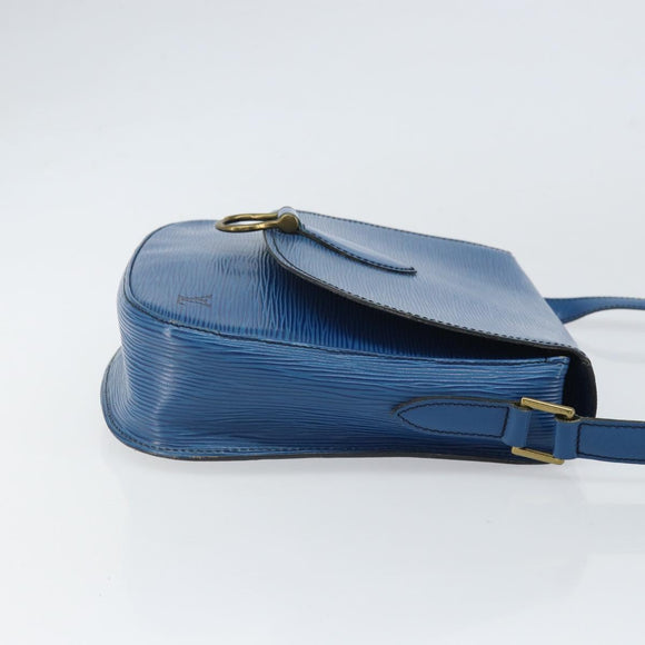 LOUIS VUITTON Epi Saint Cloud GM Shoulder Bag Toledo Blue M52195 LV Auth BA10053