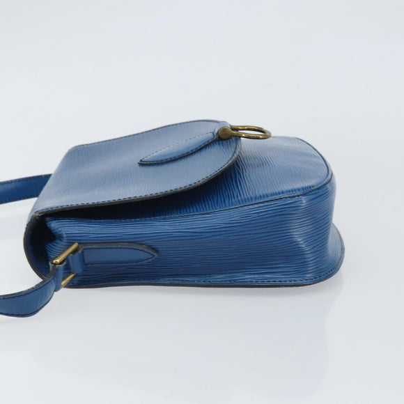 LOUIS VUITTON Epi Saint Cloud GM Shoulder Bag Toledo Blue M52195 LV Auth BA10053
