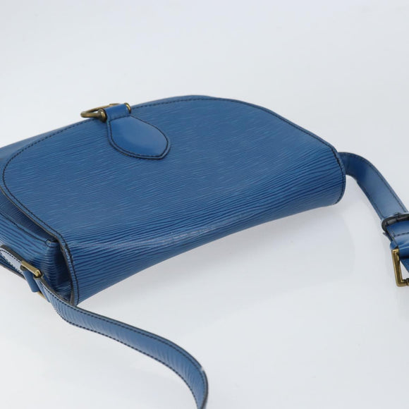 LOUIS VUITTON Epi Saint Cloud GM Shoulder Bag Toledo Blue M52195 LV Auth BA10053