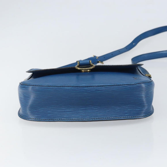 LOUIS VUITTON Epi Saint Cloud GM Shoulder Bag Toledo Blue M52195 LV Auth BA10053