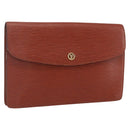 LOUIS VUITTON Epi Montaigne 27 Clutch Bag Brown LV Auth BA10055-1