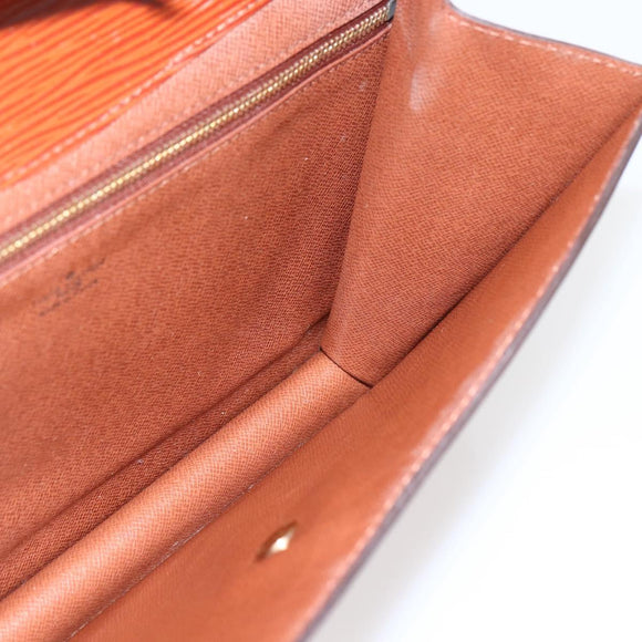LOUIS VUITTON Epi Montaigne 27 Clutch Bag Brown LV Auth BA10055