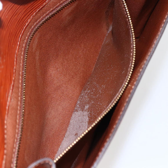LOUIS VUITTON Epi Montaigne 27 Clutch Bag Brown LV Auth BA10055