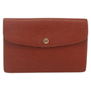 LOUIS VUITTON Epi Montaigne 27 Clutch Bag Brown LV Auth BA10055-13