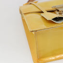 LOUIS VUITTON Monogram Vernis Spring Street Bag Lime Yellow M91068 Auth BA10056-14