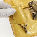 LOUIS VUITTON Monogram Vernis Spring Street Bag Lime Yellow M91068 Auth BA10056-9
