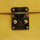 LOUIS VUITTON Monogram Vernis Spring Street Bag Lime Yellow M91068 Auth BA10056-17