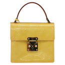 LOUIS VUITTON Monogram Vernis Spring Street Bag Lime Yellow M91068 Auth BA10056-13