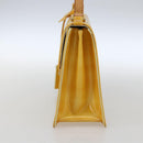 LOUIS VUITTON Monogram Vernis Spring Street Bag Lime Yellow M91068 Auth BA10056-4