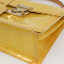 LOUIS VUITTON Monogram Vernis Spring Street Bag Lime Yellow M91068 Auth BA10056-8