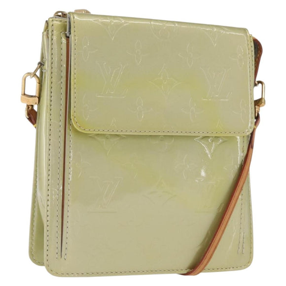 LOUIS VUITTON Monogram Vernis Motto Accessory Pouch Gris M91030 LV Auth BA10058