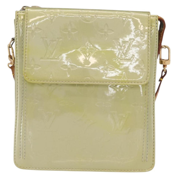 LOUIS VUITTON Monogram Vernis Motto Accessory Pouch Gris M91030 LV Auth BA10058