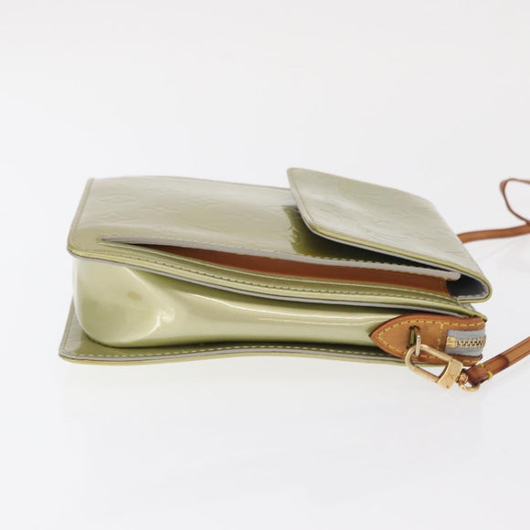 LOUIS VUITTON Monogram Vernis Motto Accessory Pouch Gris M91030 LV Auth BA10058