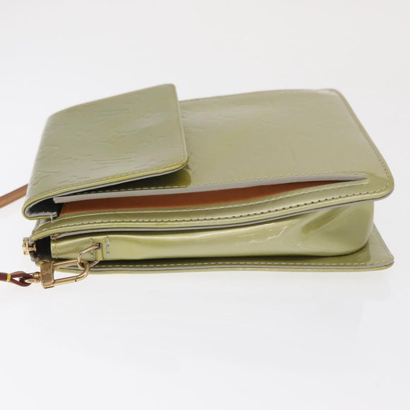 LOUIS VUITTON Monogram Vernis Motto Accessory Pouch Gris M91030 LV Auth BA10058