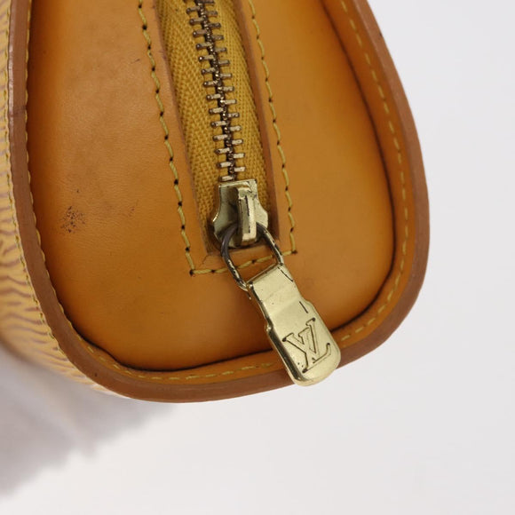 LOUIS VUITTON Epi Dauphine PM Pouch Yellow M48449 LV Auth BA10059