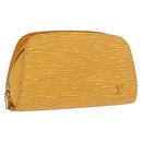 LOUIS VUITTON Epi Dauphine PM Pouch Yellow M48449 LV Auth BA10059-1