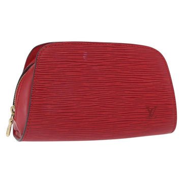 LOUIS VUITTON Epi Dauphine PM Pouch Castilian Red M48447 LV Auth BA10060