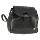 BALLY Backpack Leather Brown Gold Auth BA10063-1