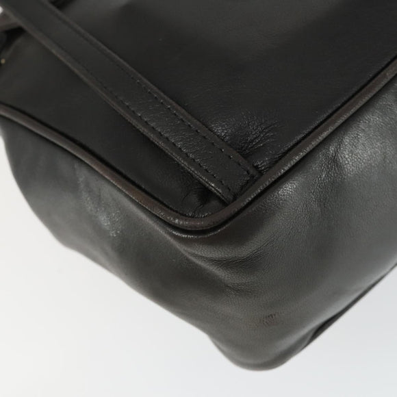 BALLY Backpack Leather Brown Gold Auth BA10063